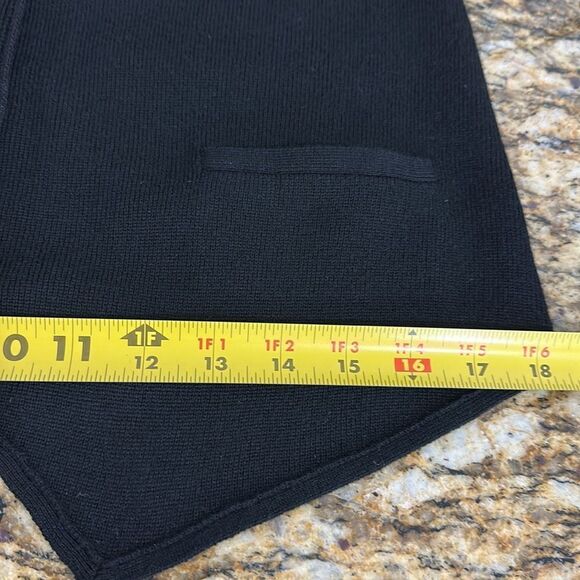 Theory Wool Black Knit V-neck Vest Sweater With Pockets Size L - Picture 9 of 10